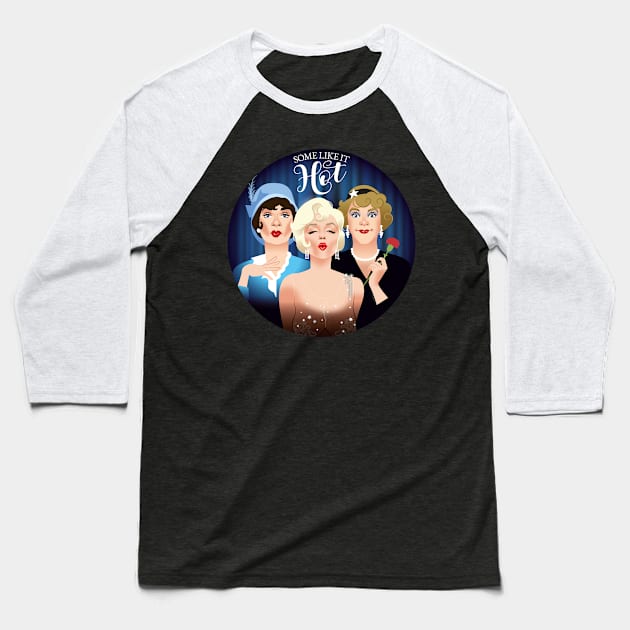 Some like it hot Baseball T-Shirt by AlejandroMogolloArt